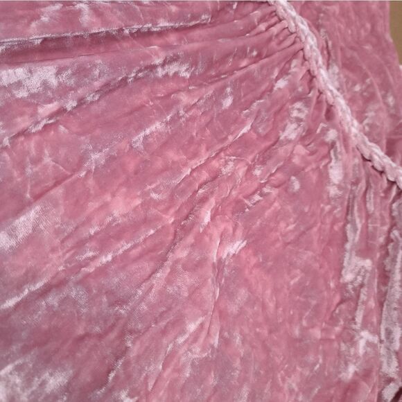 Torrid Pink Velvet Surplice Babydoll Tank - Picture 6 of 10